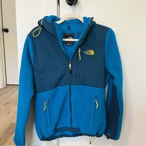 The North Face Teal and Yellow Fleece Jacket